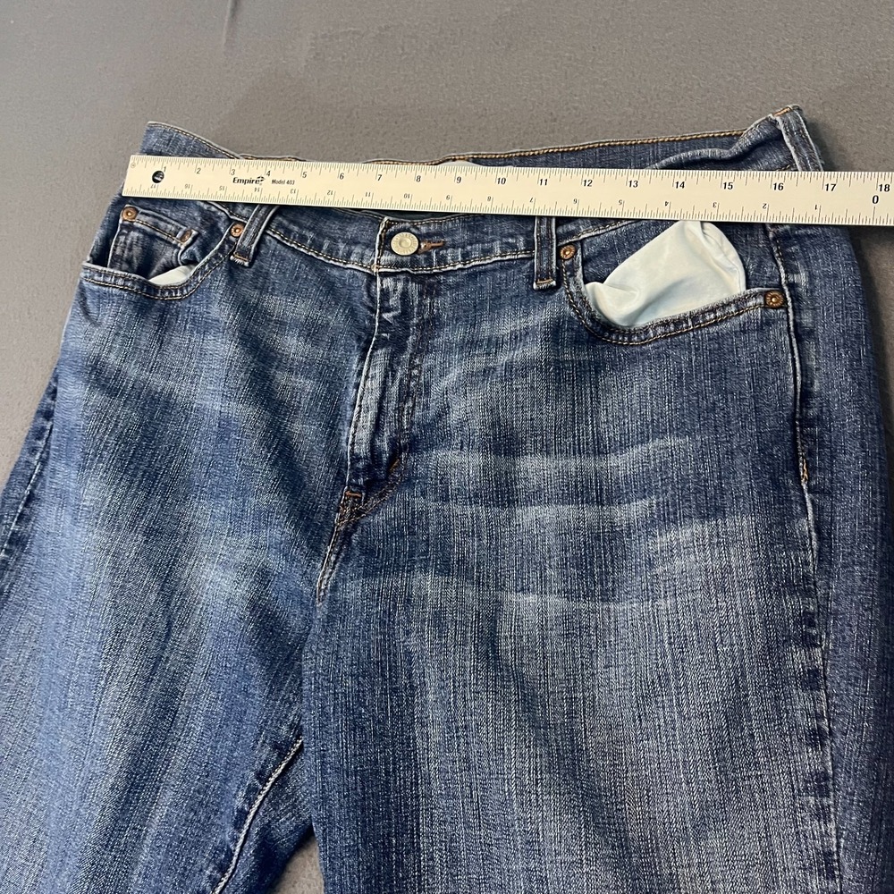 Levi's 505 Womens 16 Jeans Blue Denim Faded Wash Straight Leg Mid‎ Rise Y2K VTG - Picture 5 of 9